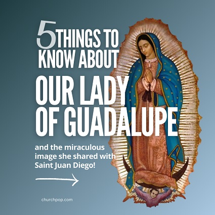 The Blessed Virgin Mary, under the title of Our Lady of Guadalupe, appeared to Saint Juan Diego in Mexico and left a miracle on this tilma.