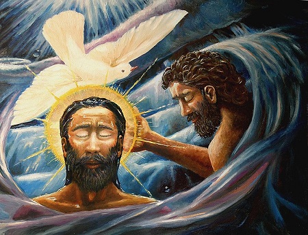 When John baptized Jesus Christ in the Jordan River, the Holy Spirit, in the form of a dove, descended upon the Messiah.