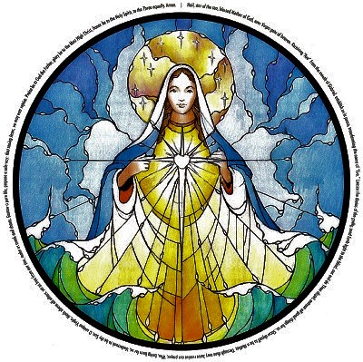 This beautiful stained glass window is from Our Lady, Star of the Sea Church in Saint Marys, Georgia.