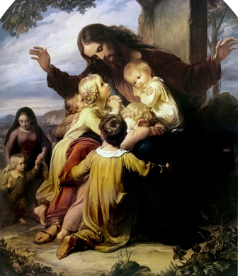 This famous painting by Vogelstein shows the love Jesus Christ has for little children.